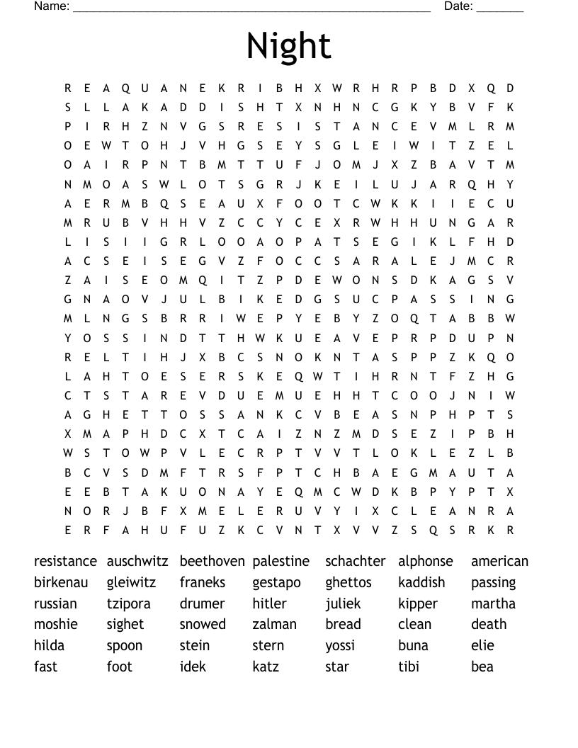 Night Word Search