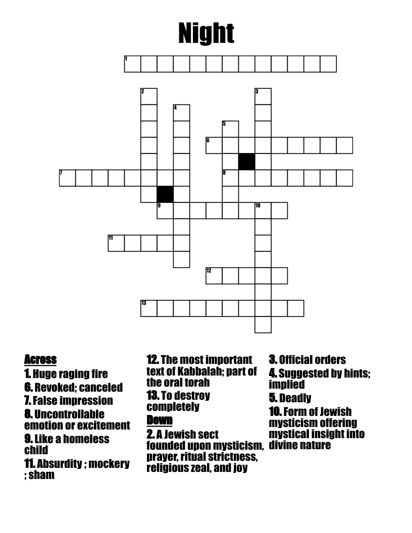 Night Crossword