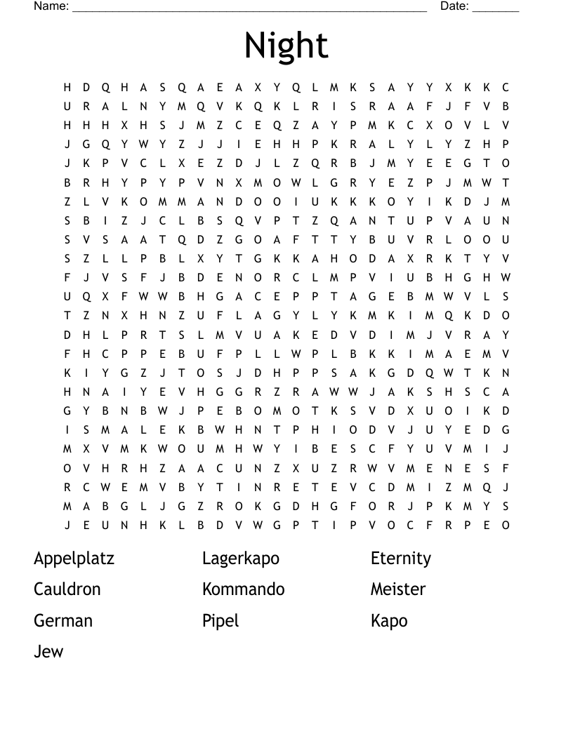Night Word Search