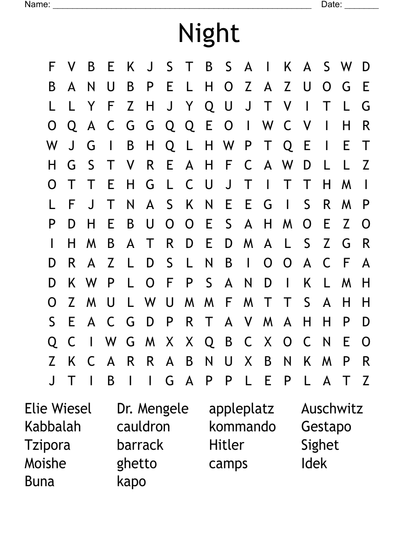 Night Word Search