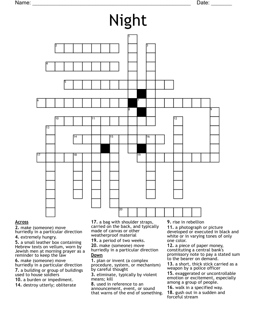 Night Crossword