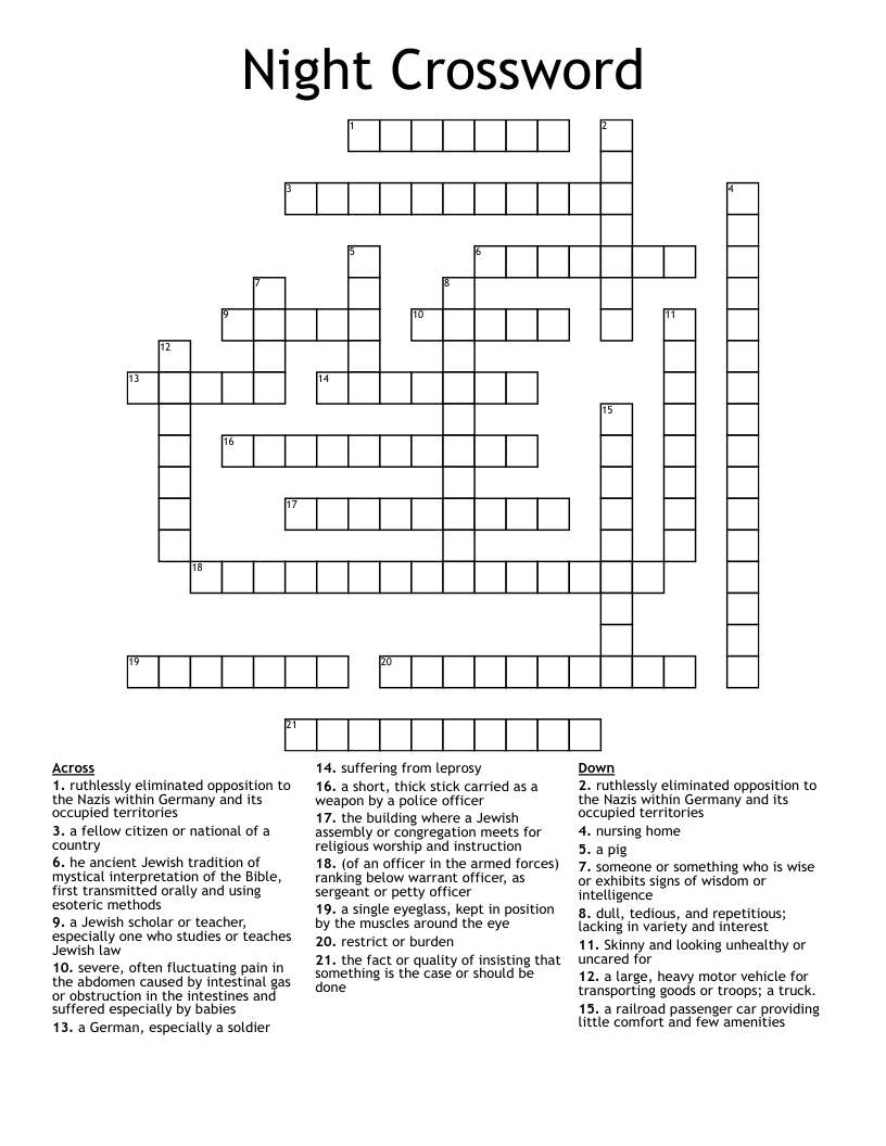 Night Crossword