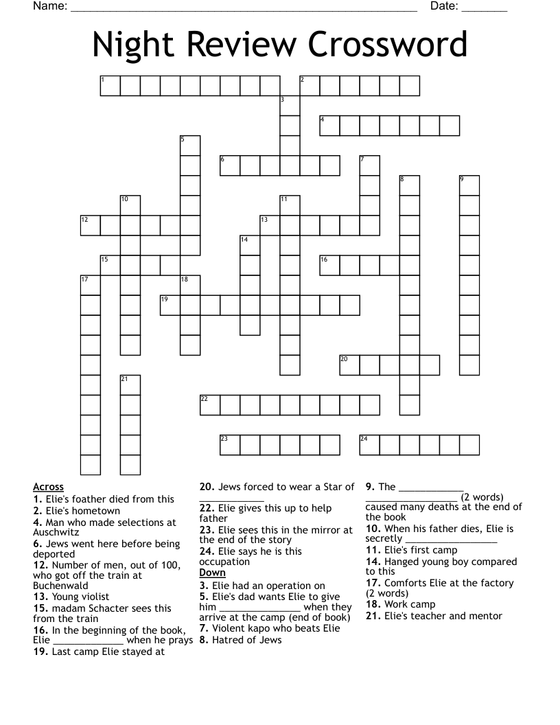 Night Review Crossword