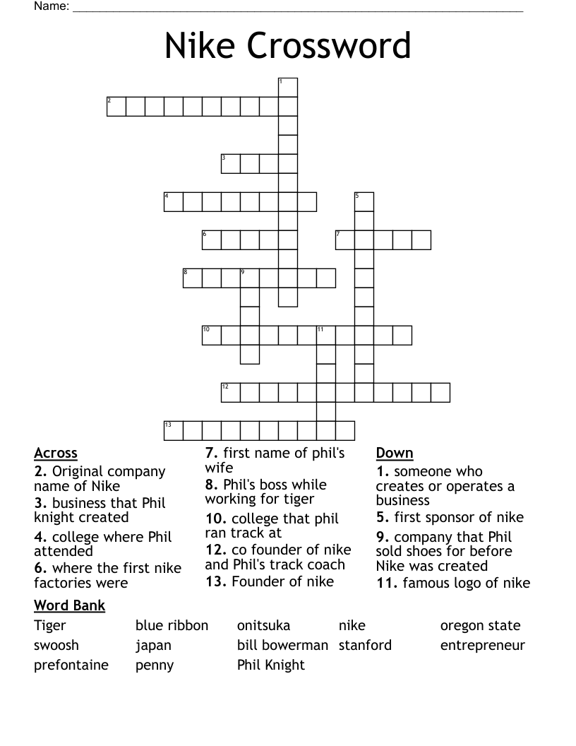 Nike Crossword