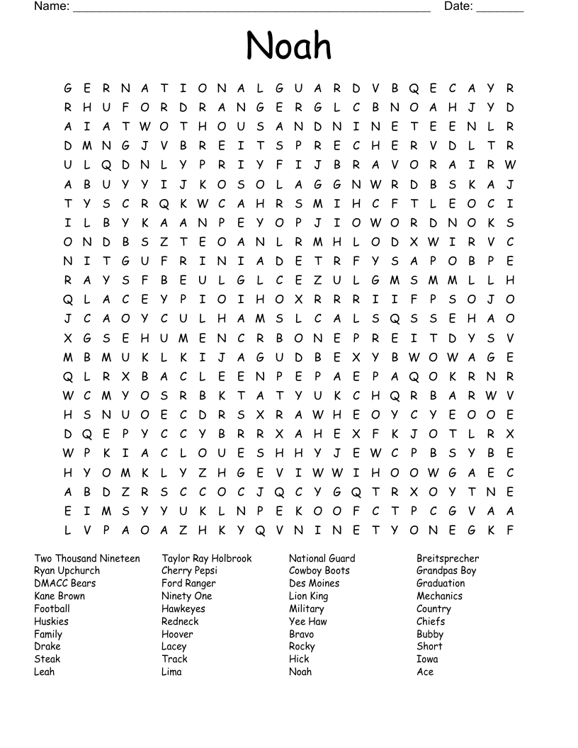 Noah Word Search