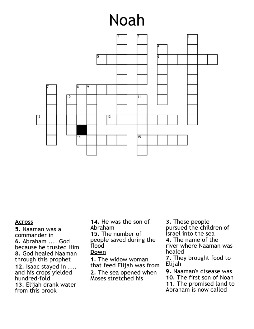 Noah Crossword