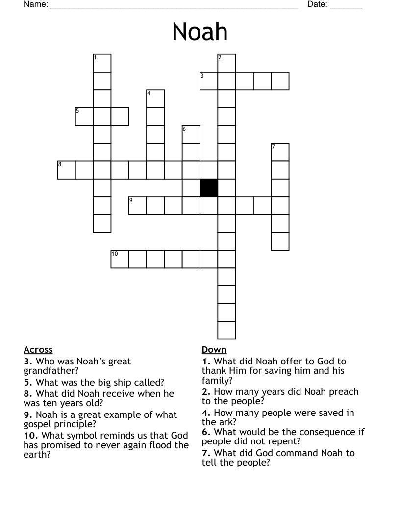 Noah Crossword