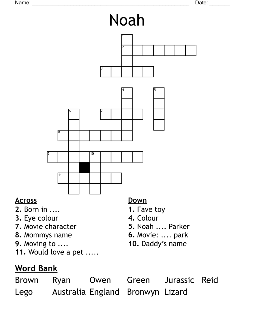 Noah  Crossword