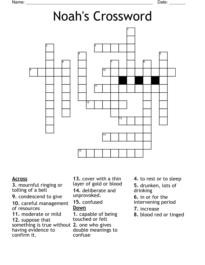 Noah's Crossword