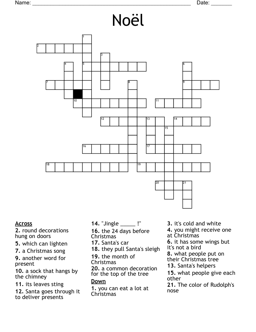 Noël Crossword