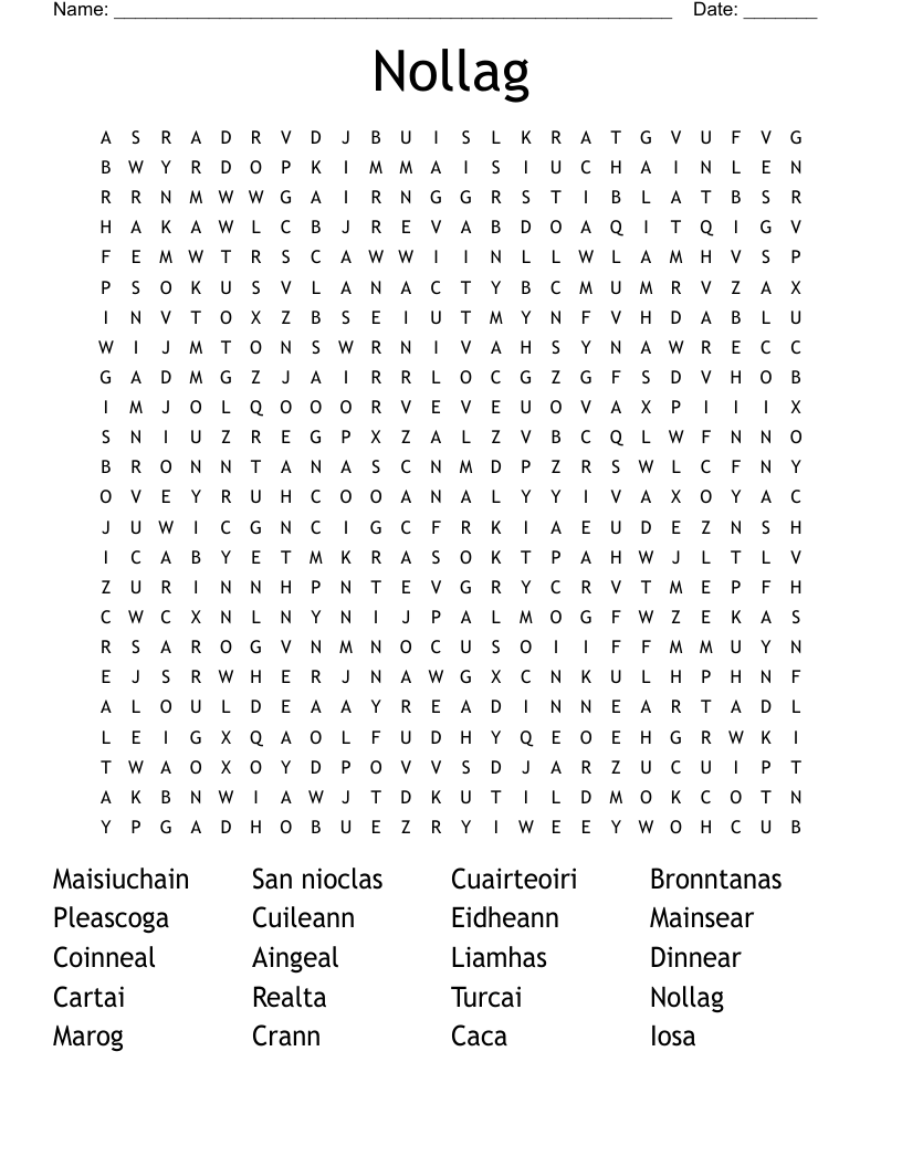 Nollag  Word Search