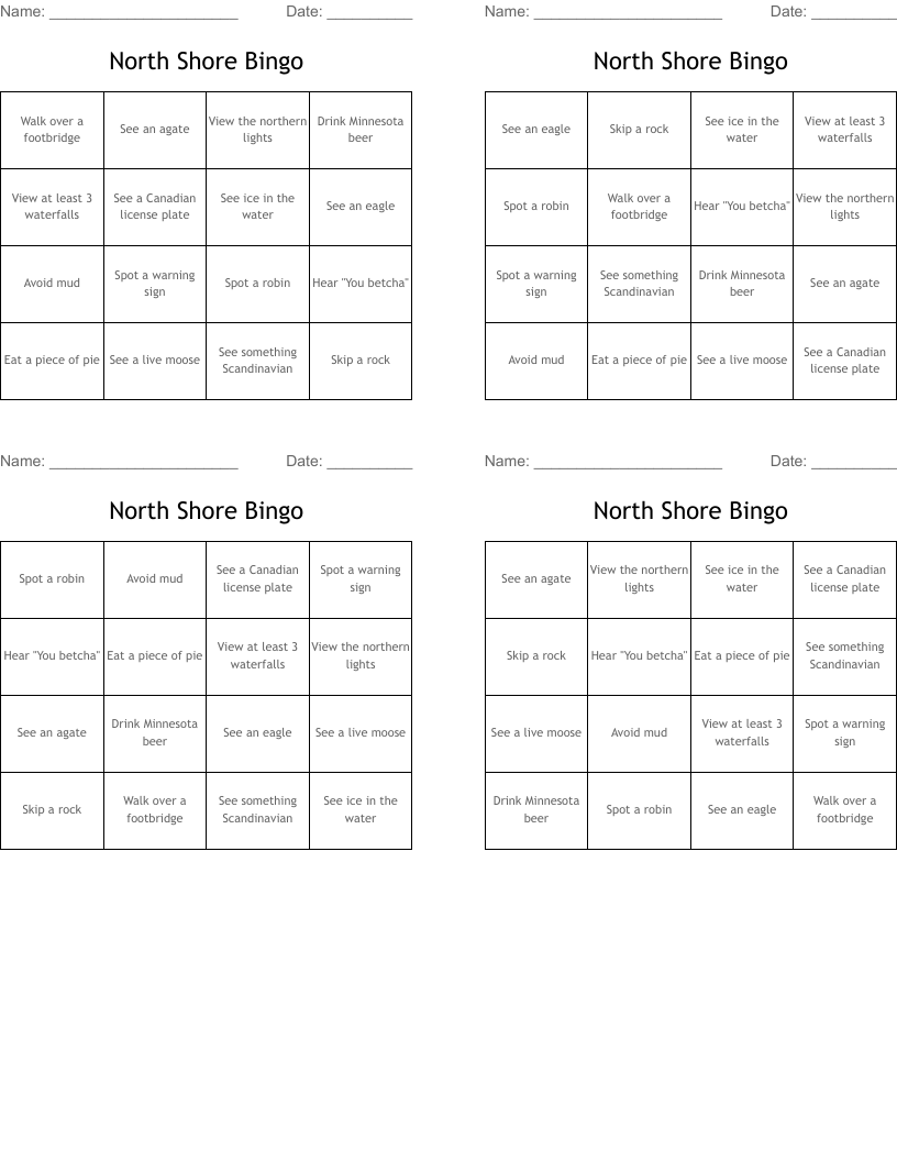 North Shore Bingo