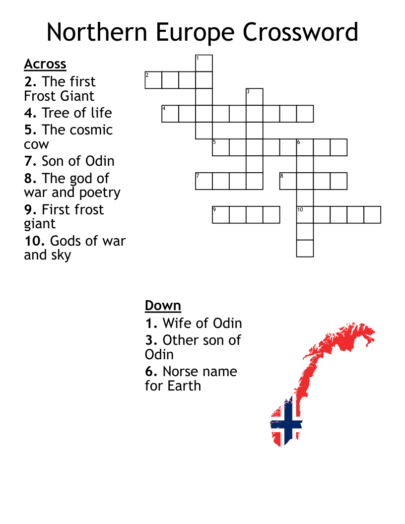 Northern Europe Crossword