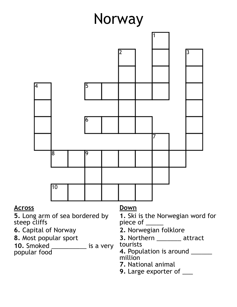 Norway Crossword