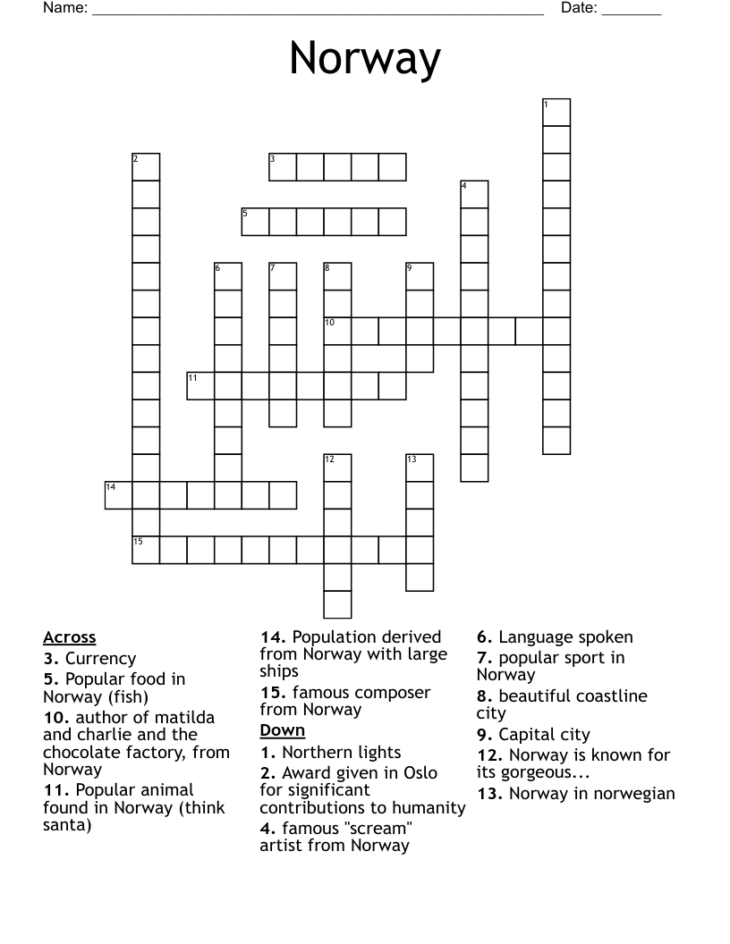 Norway Crossword