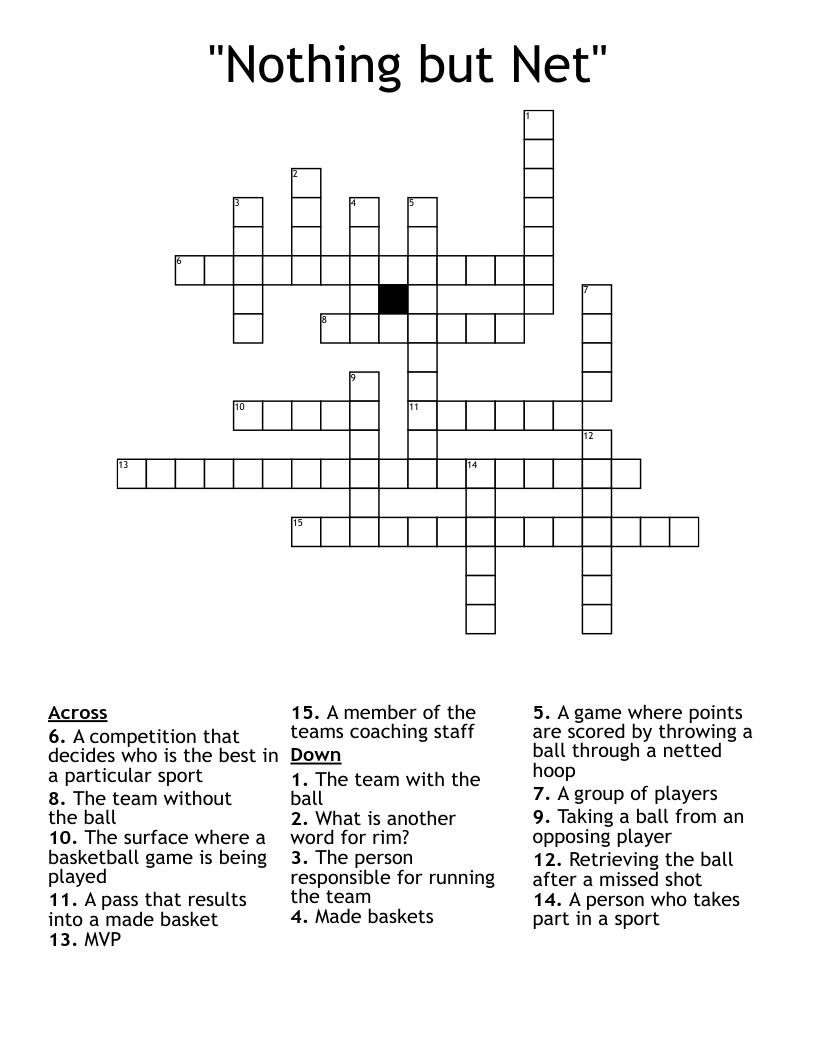 "Nothing but Net" Crossword