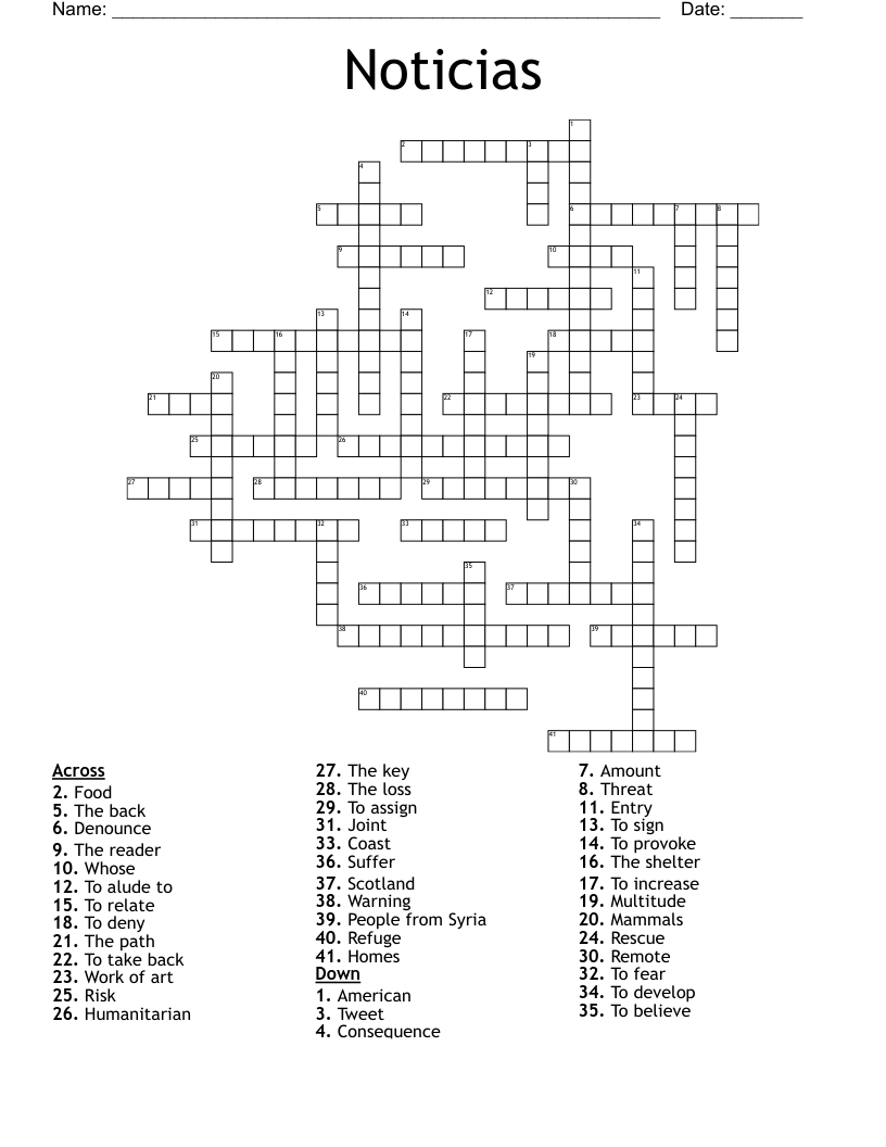 Noticias Crossword