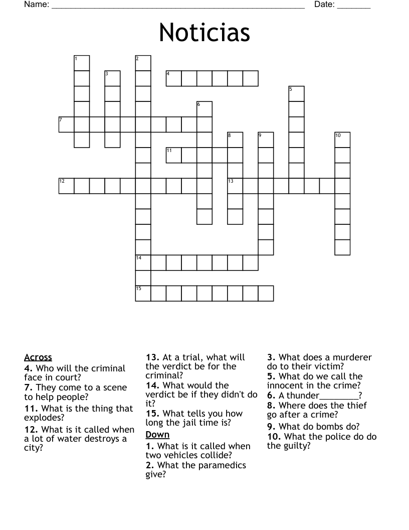Noticias Crossword