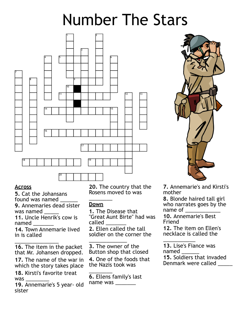 Number The Stars Crossword