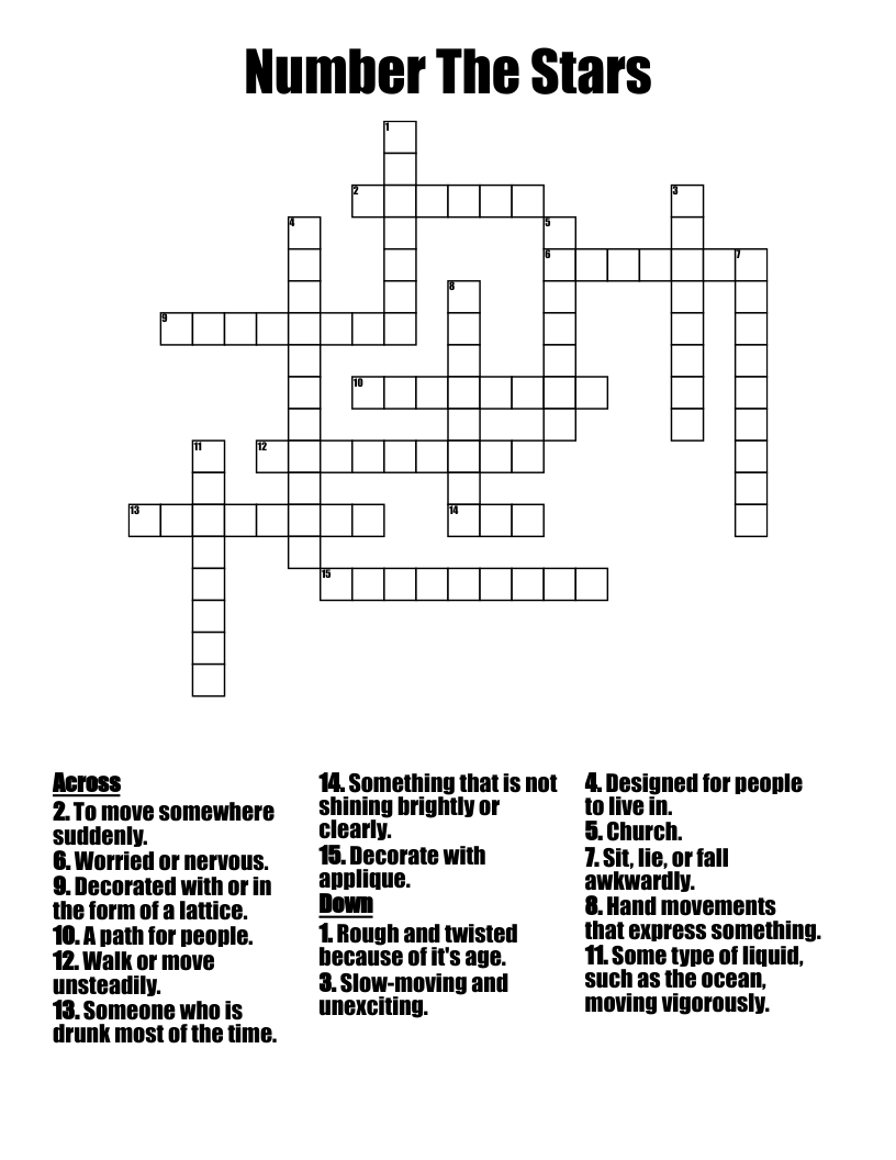 Number The Stars Crossword