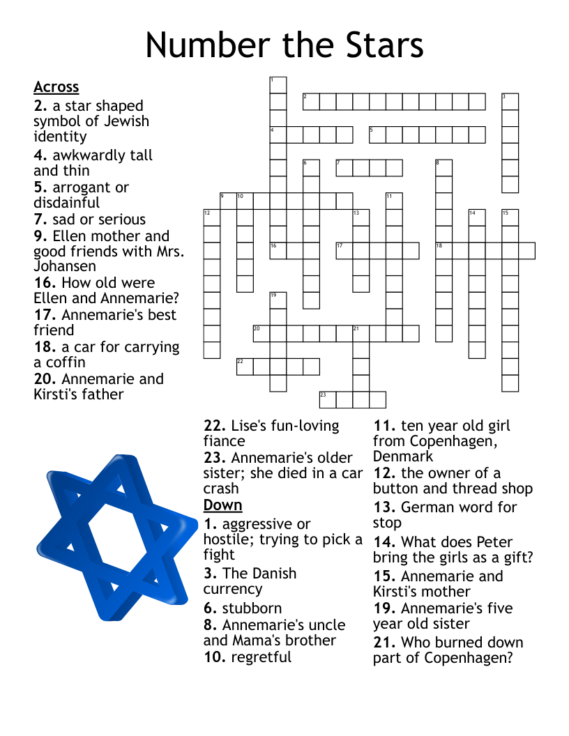 Number the Stars Crossword