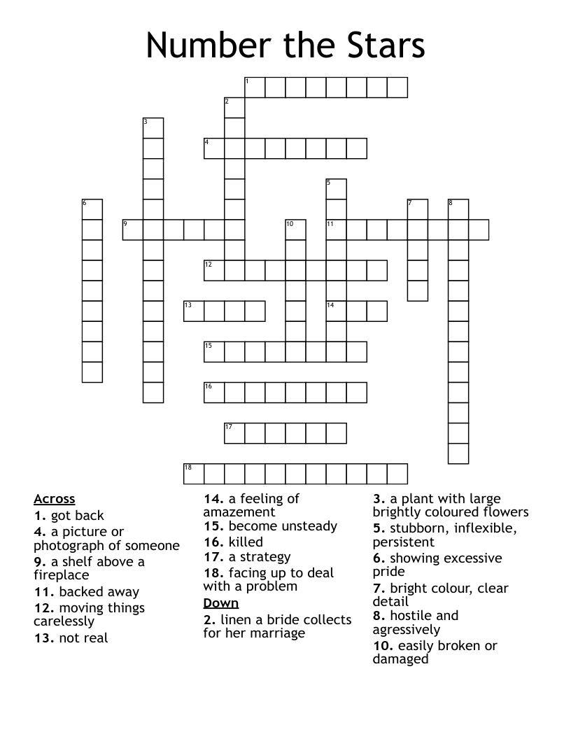 Number the Stars Crossword