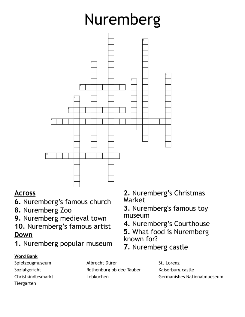 Nuremberg  Crossword