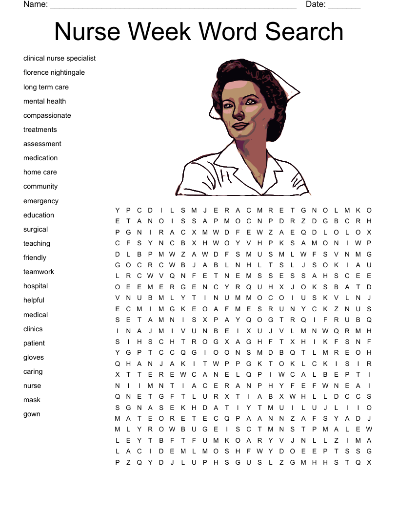 Nurse Week Word Search