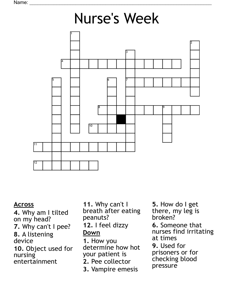 Nurse's Week Crossword