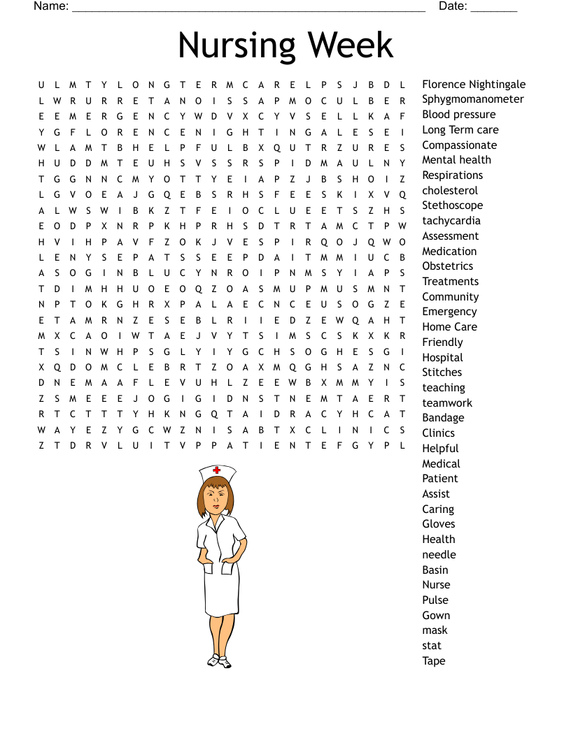 Nursing Week Word Search
