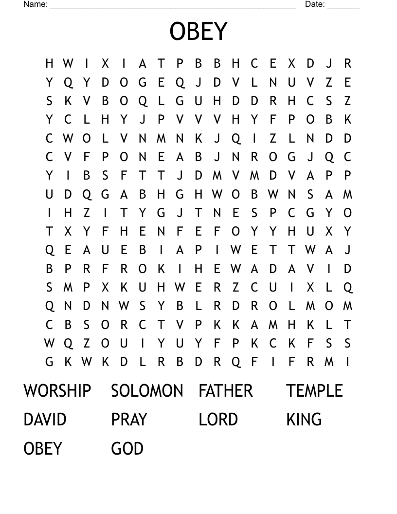 OBEY Word Search