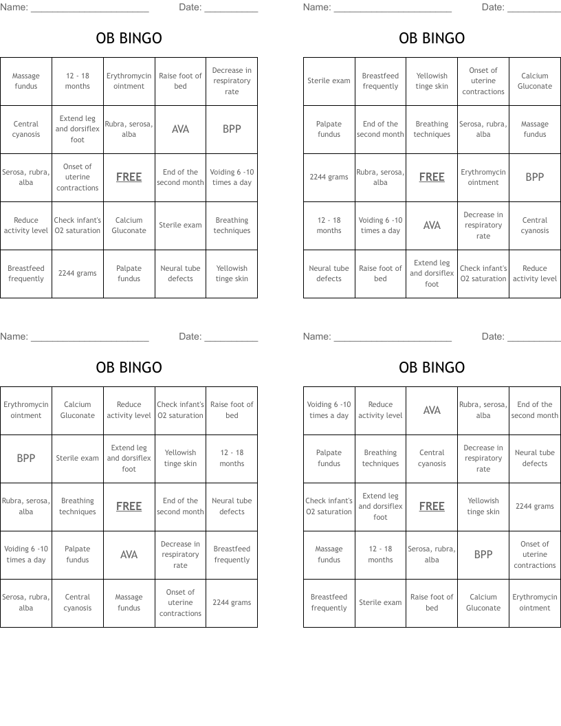 OB BINGO