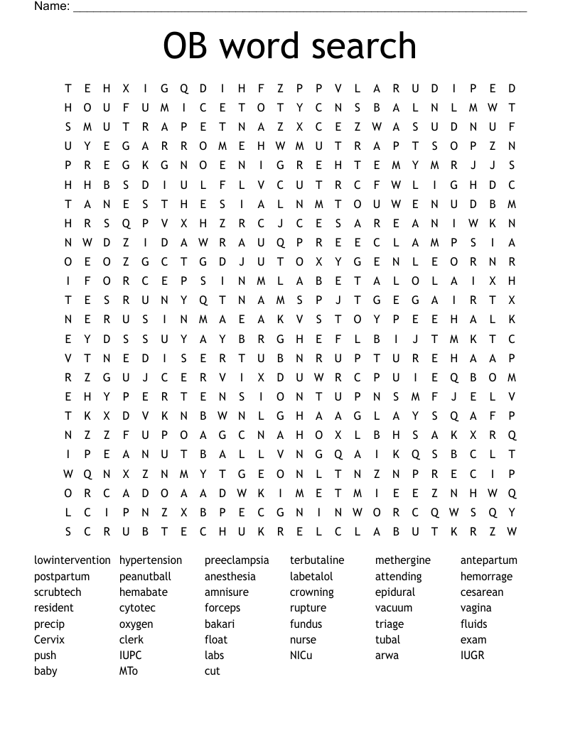 OB word search