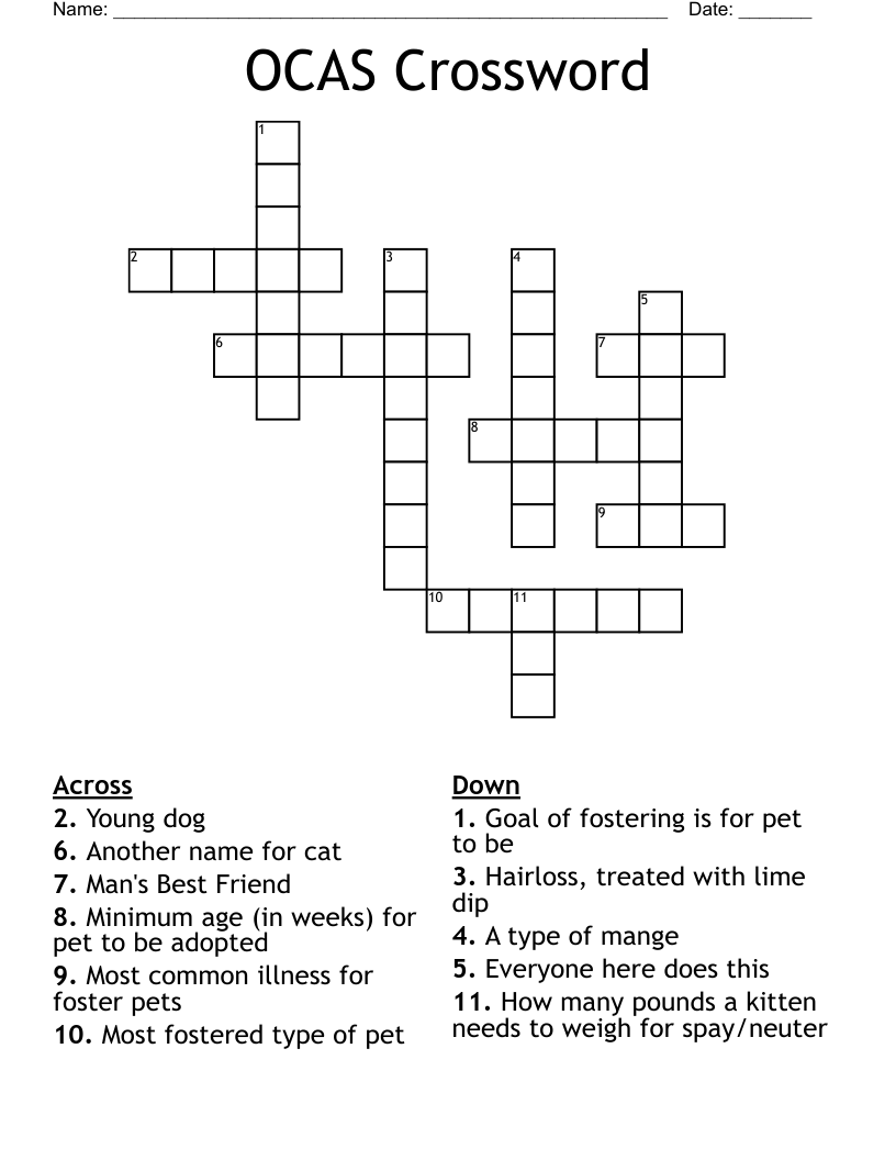 OCAS Crossword