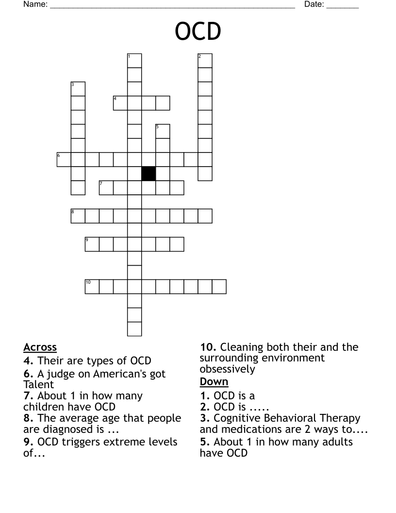 OCD Crossword