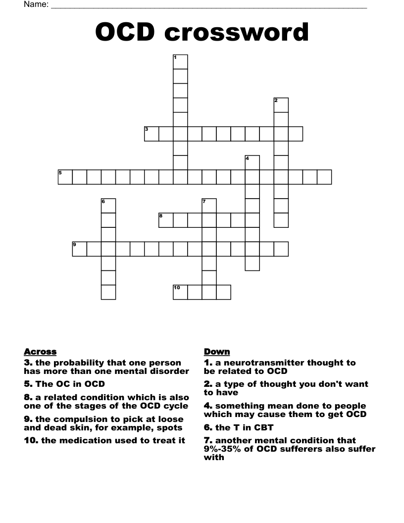 OCD crossword