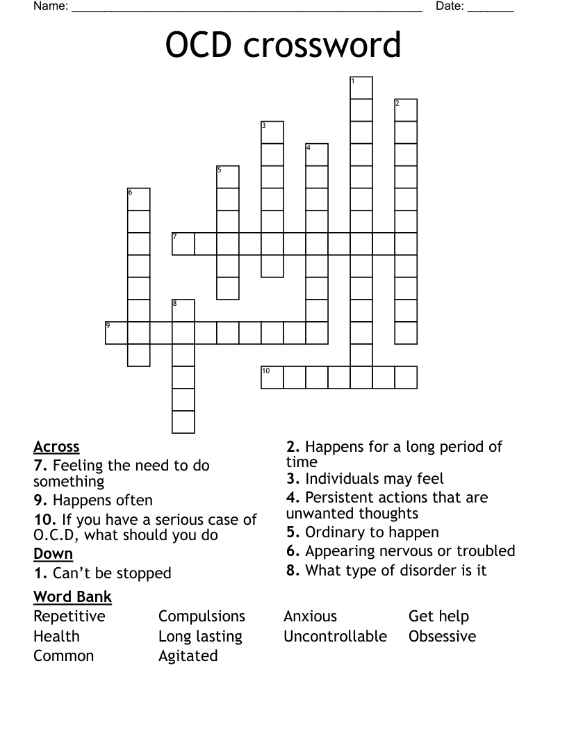 OCD crossword