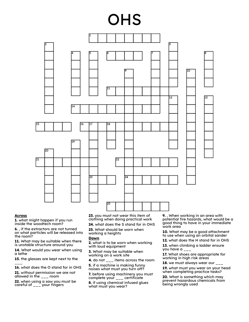 OHS Crossword