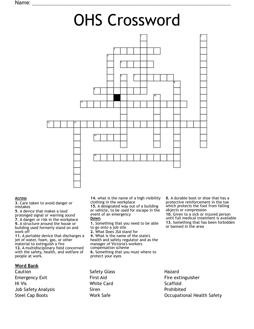 OHS Crossword 