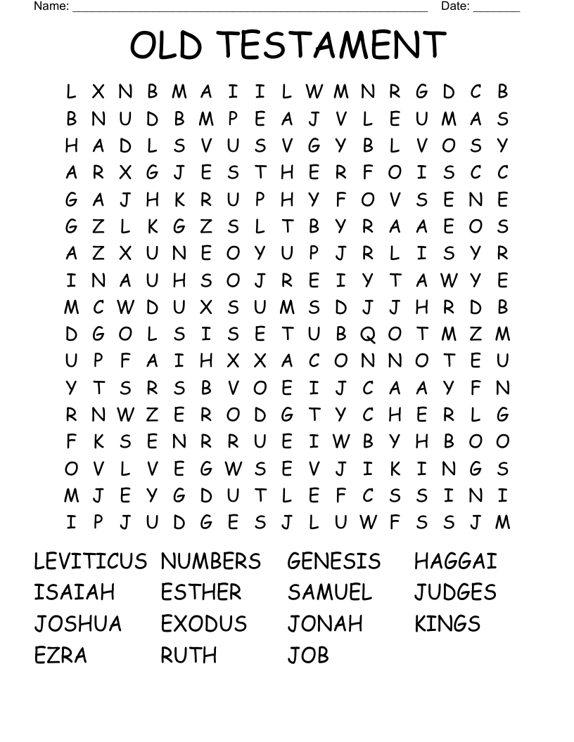 OLD TESTAMENT Word Search