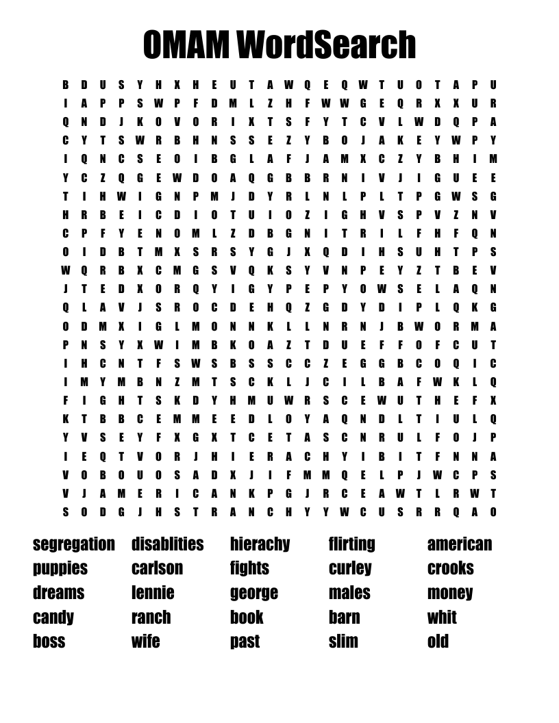 OMAM WordSearch