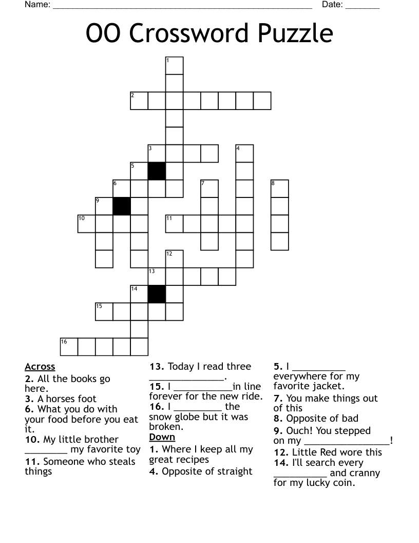 OO Crossword Puzzle