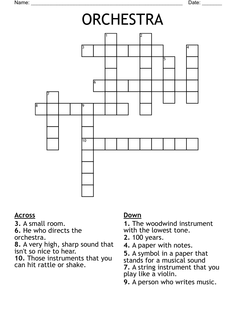 ORCHESTRA Crossword