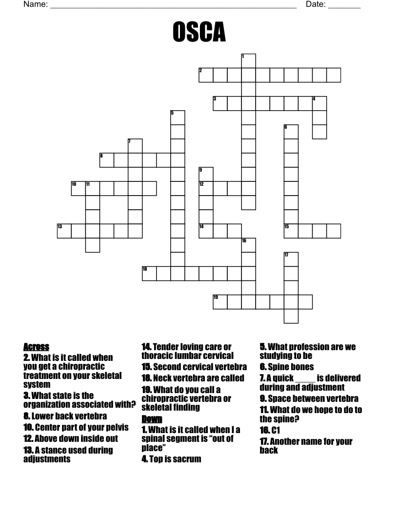OSCA Crossword