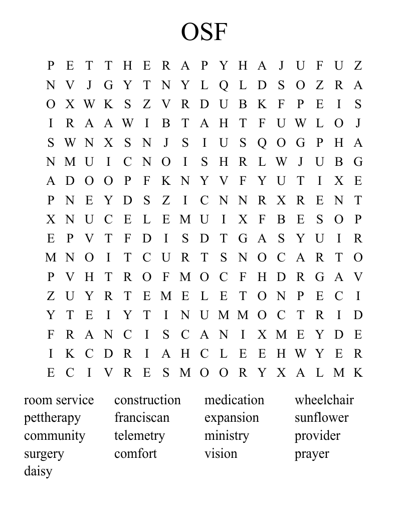 OSF Word Search