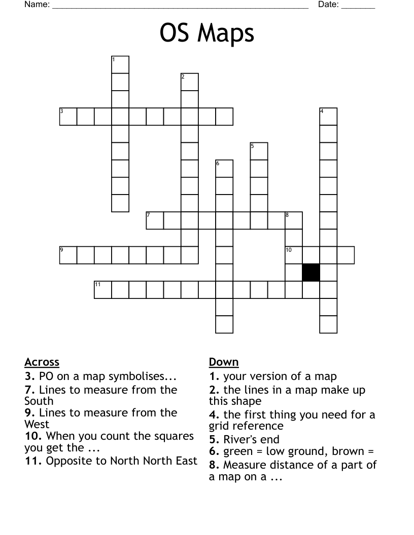 OS Maps Crossword