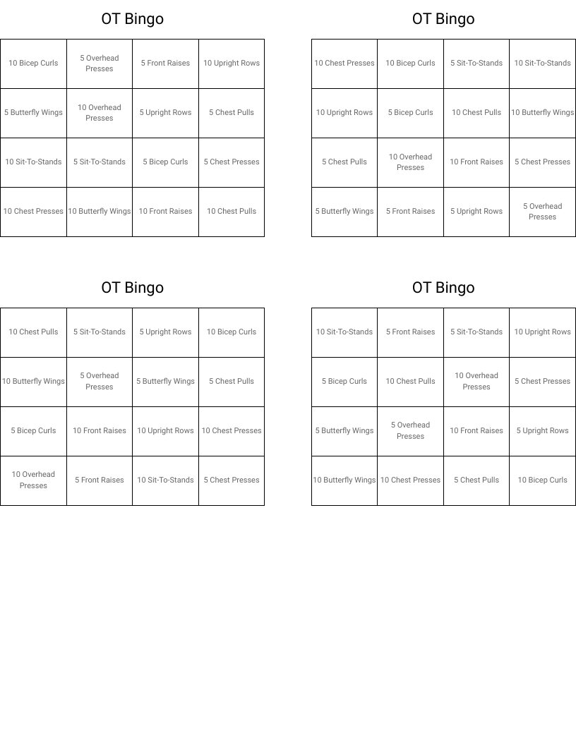 OT Bingo