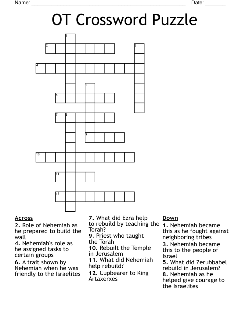 OT Crossword Puzzle
