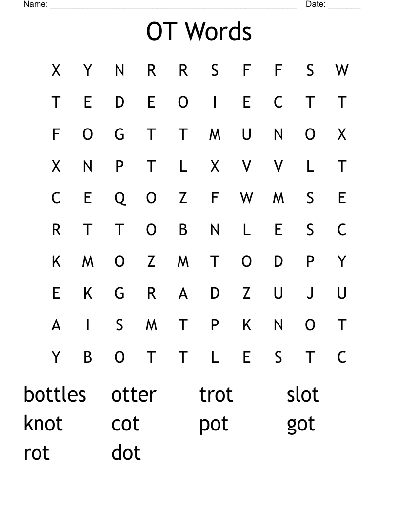 OT Words Word Search