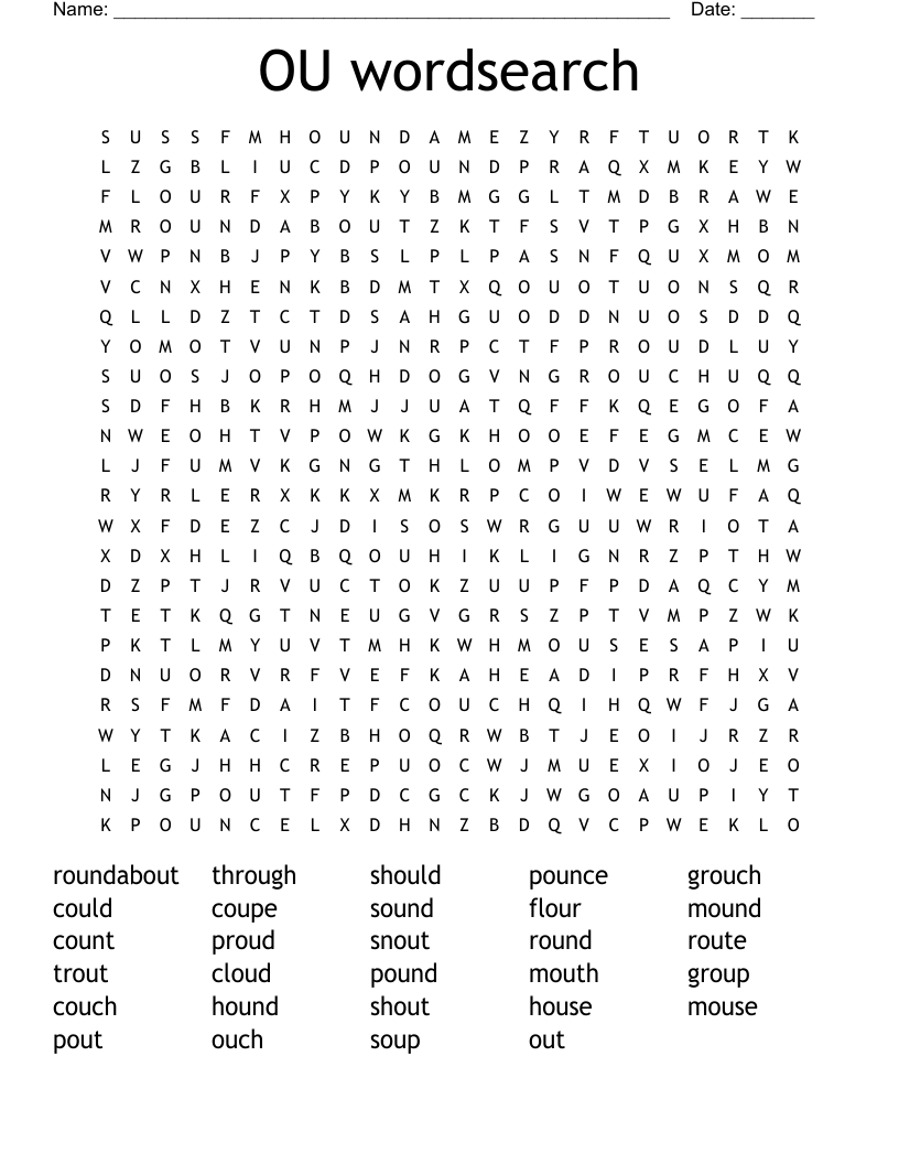 OU wordsearch